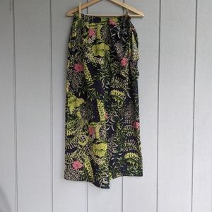 VALERIE STEVENS FAUX WRAP 100% SILK SKIRT